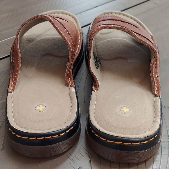 Dr. Martens 8B72 Brown Leather Slides Sandals Sz 13